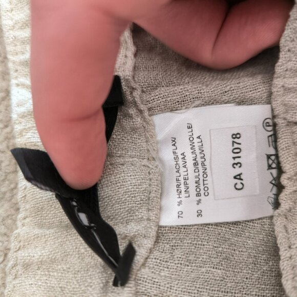 Toni T Denmark Flax Linen Coastal Lagenlook Wide Leg Stretch Boho Pants 22 Plus - Picture 6 of 10